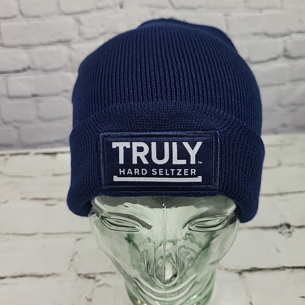 Truly Hard Seltzer Knit Beanie Cap Black‎